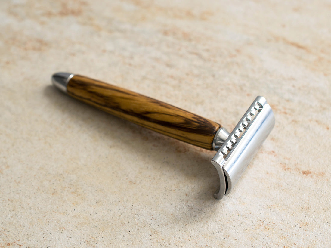 Safety Razor Zebrano Wood Gentle