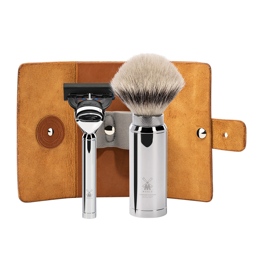 Ceļojumu skūšanās komplekts MÜHLE TRAVEL RT 1 F ar Gillette Fusion