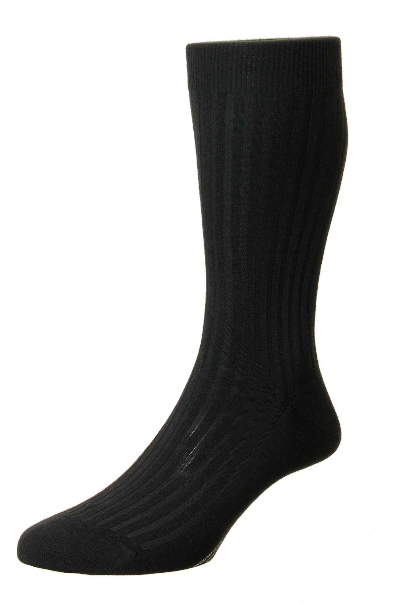 Laburnum BLACK Merino Wool Men's Socks