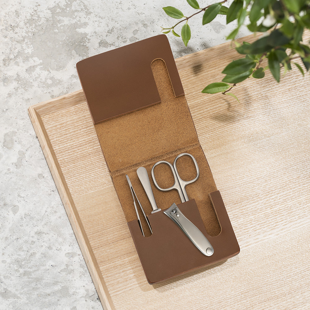 Manicure Set with Cowhide Case MCS 1