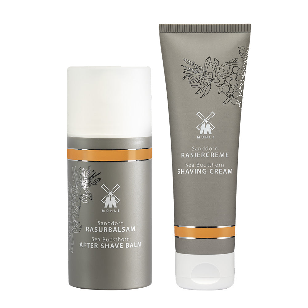 Set with Aftershave Balm and Shaving Cream Sea Buckthorn