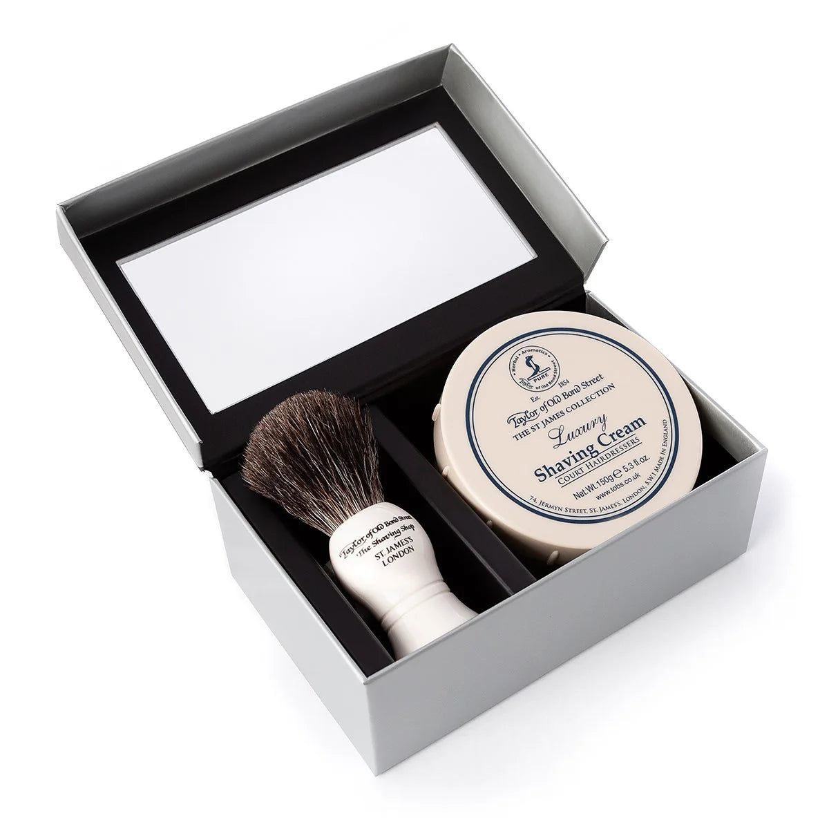 Gift Set Pure Badger Brush & St James Shaving Cream Bowl