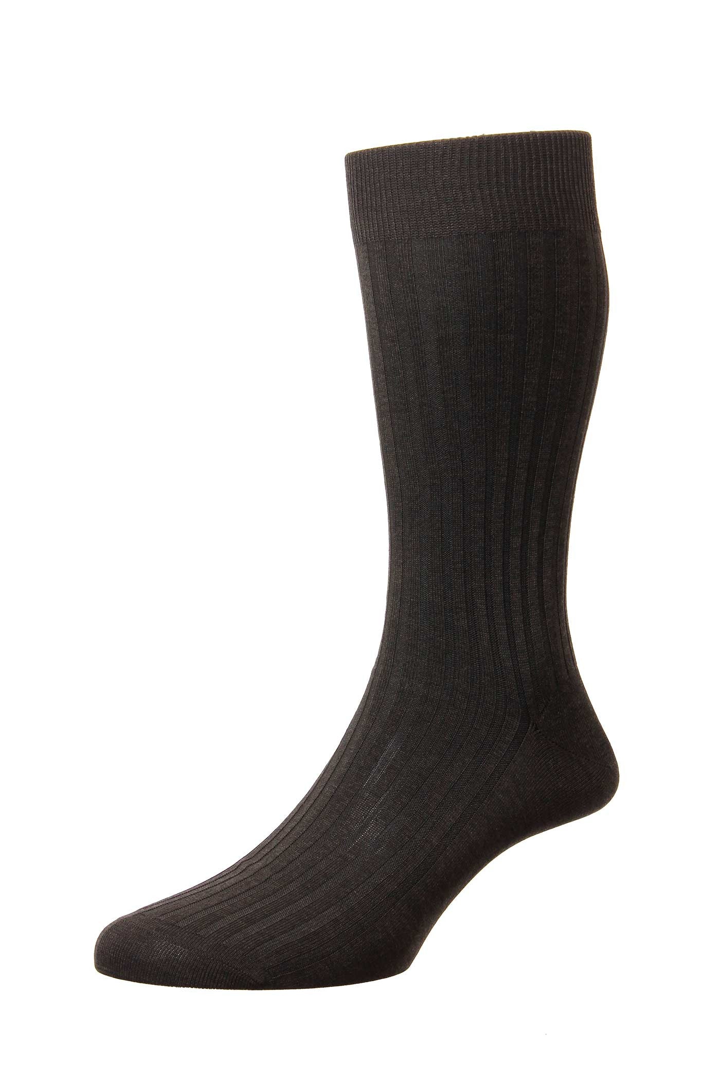 Danvers DARK BROWN MIX Cotton Lisle Men's Socks