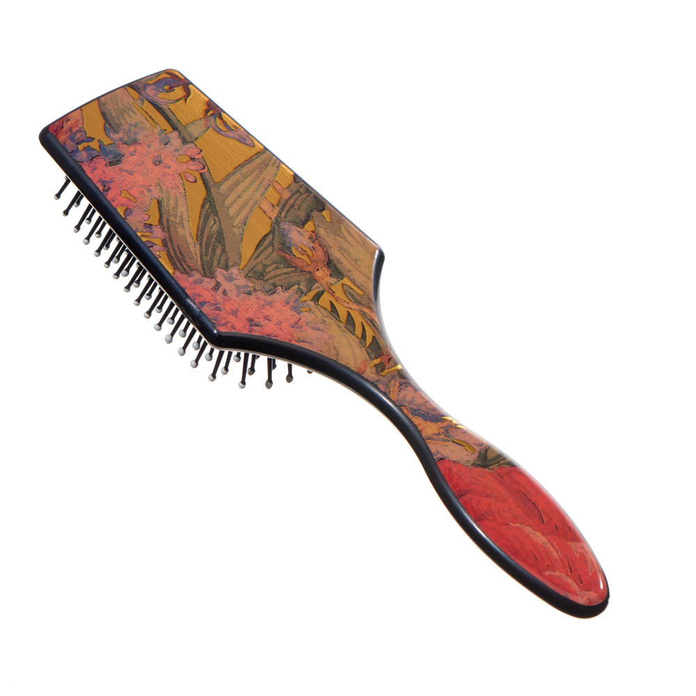 Small Floral Cushioned Paddle Brush LPB2 FLORAL