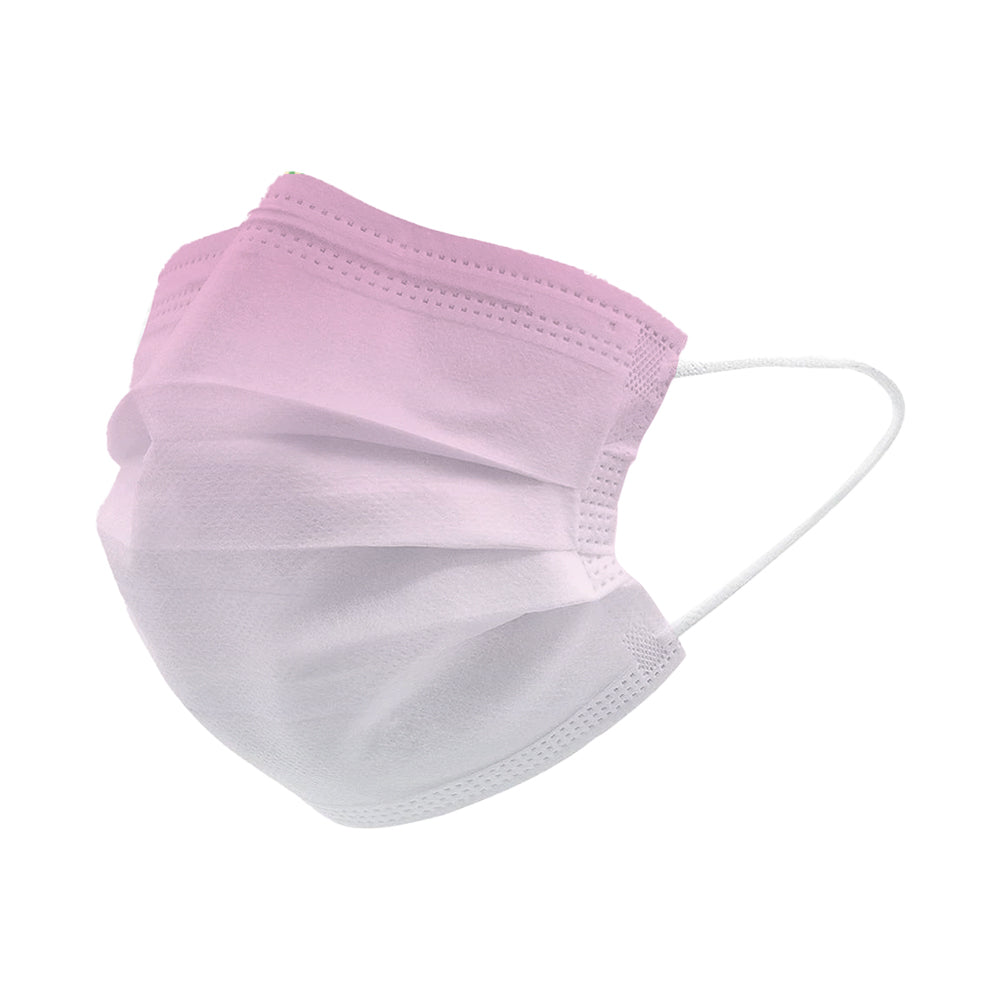 Kids Single Use Surgical Face Mask EN 14683 (Pack of 5pcs) Gradient Pink